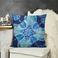 thumbnail image 2 of YINGXI Navy Throw Pillow Cushion Cover, Middle Eastern Pattern with Effects Design, Decorative Square Accent Pillow Case,Sky Blue 12x12in, 2 of 5