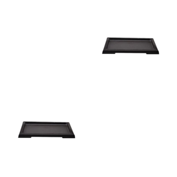 Cateissary Macetero ligero y portátil negro - Maceta para hierbas y verduras Maceta para balcón Bandeja para macetas 10 16.5 * 12 * 6 cm Bandeja 10 16.5*12*6cm 2Conjunto