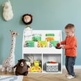 thumbnail image 2 of BLACK JAGUAR Kids Wooden Bookshelf Bookcase Display Rack Toy Storage Cabinet Organizer Holder for Kids Room&Nursery, 2 of 8