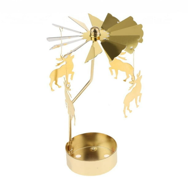 Candelabro romántico dorado, portavelas, decoración para bodas Ciervo