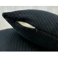 thumbnail image 2 of Aiking Pack of 2 Soft Decorative Knitted Double-Cable Sweater Cozy Throw Pillow Covers, 18x18 inch, Black, 2 of 7