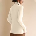 thumbnail image 4 of ZMFXJPE Hauts d'Hiver à Manches Longues pour Femmes Hauts à Manches Longues Printemps Hauts à Manches Longues pour Femmes Haut à Manches Longues pour Femmes (Beige,TG), 4 of 4