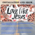 thumbnail image 3 of 1 Pcs 2D Flat License Plate Covers & Frames, Love like Jesus For Decorative Front, Waterproof For Decoration Aluminum License Plate Covers & Frames Cover For Men Women, 12" X 6", 3 of 7
