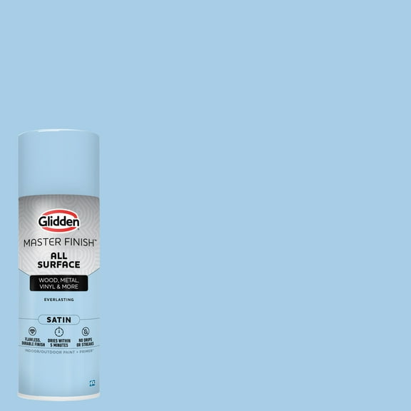 Glidden Master Finish 12 oz. Satin Everlasting Interior/Exterior All Surface Spray Paint and Primer