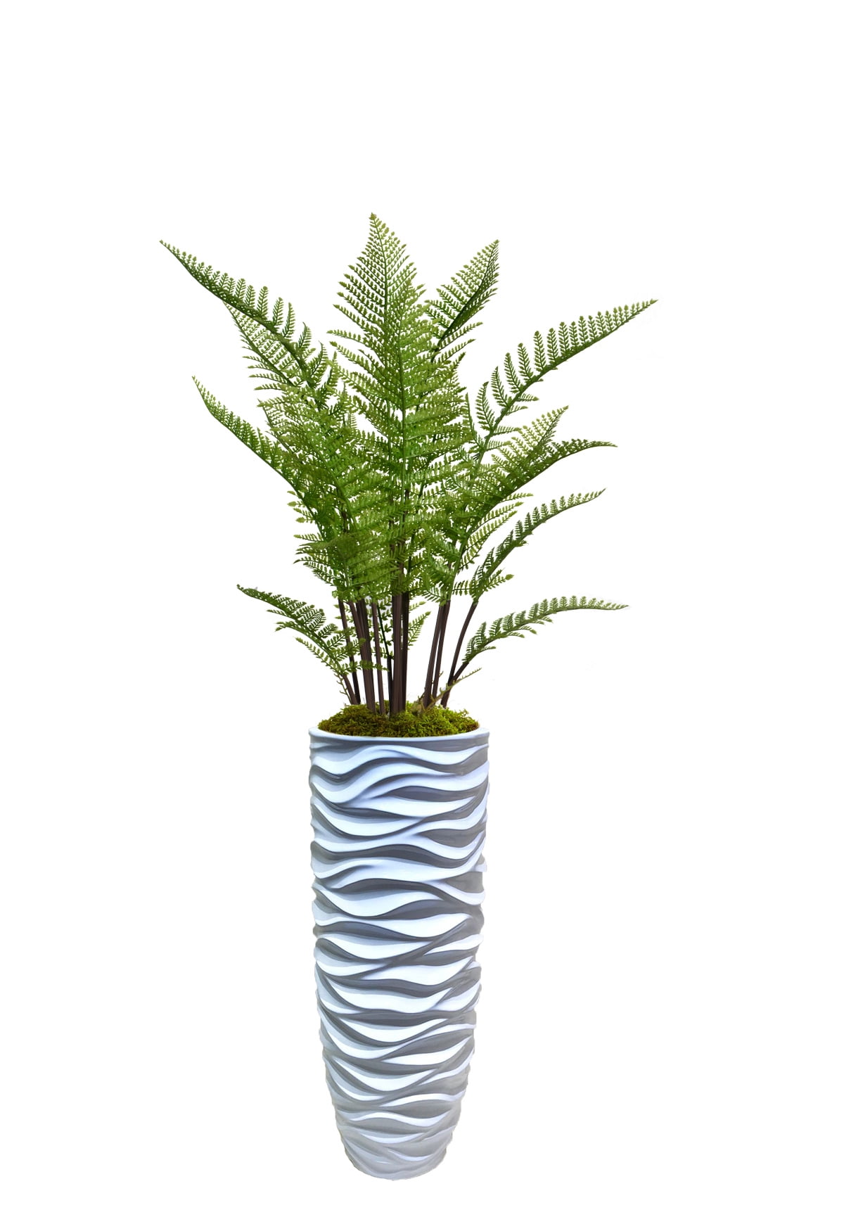Vintage Home Artificial Faux Plastic 64" Tall Fern Plant With Burlap