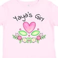 thumbnail image 4 of Inktastic Yaya's Girl Heart Flowers Girls Toddler T-Shirt, 4 of 5