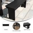 thumbnail image 4 of Flash Furniture HERCULES Solid Pine 2-Seat Farmhouse Folding Bench Black Wash (XAB40X12BW), 4 of 18