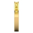 thumbnail image 4 of 0.84 ct Brilliant Princess Cut Simulated Yellow Diamond 14k Yellow Gold Stackable Band SZ 7.5, 4 of 6