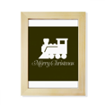 thumbnail image 1 of mas Train Harvest Transfer Desktop Adorn Photo Frame Display Art Painting Wooden, 1 of 3