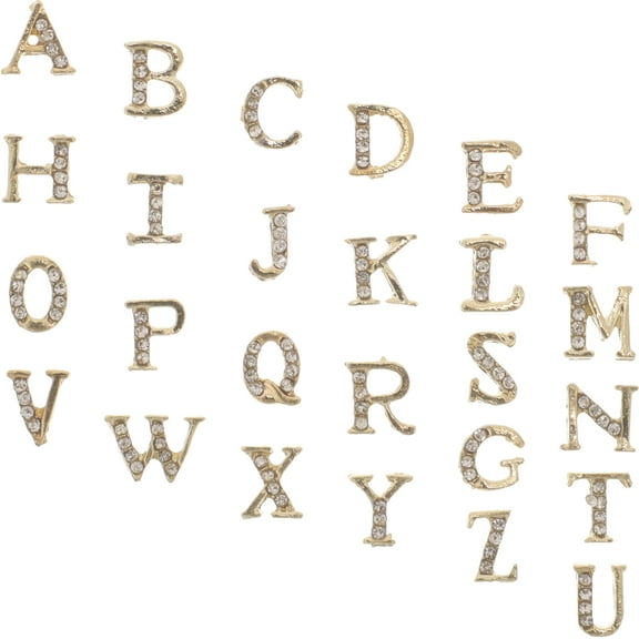 LEORX 1 Set Nail Charm Decoration Accessories with Golden Rhinestone for Nail Art