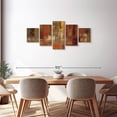 thumbnail image 3 of Elephant Stock Sunset Street Crop Wall Art - Horizontal Multi Panel Canvas - Hallway Wall Decor - Abstract Multi Panel - Orange And Brown Decor By Silvia Vassileva - 68" x 30", 3 of 8