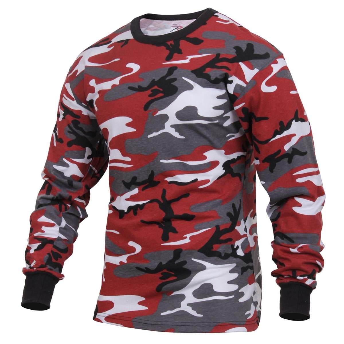Rothco - Rothco Long Sleeve Camouflage T-Shirt, Red Camo, L - Walmart ...