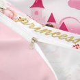 thumbnail image 4 of Castle Fairy Cute Black Princess Duvet Cover King,Castle Rose Print King Bedding,Pink White,1 Duvet Cover and 2 Pillowcases, 4 of 6