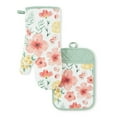 thumbnail image 1 of Home Trends Floral Oven Mitt & Pot Holder Set, 2 Piece, 1 of 6