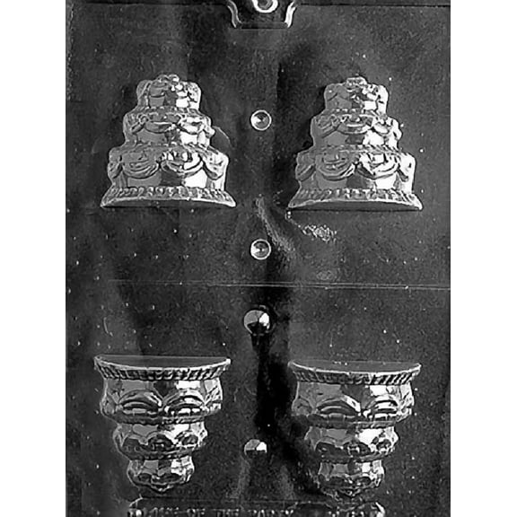 Grandmama's Goodies W062 3D Wedding Cake Wedding Shower Chocolate Candy Soap Mold with Exclusive Molding Instructions