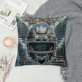 thumbnail image 2 of Orinice Wings Helmet Brick Wall Graphic Decorative Cushion Throw Pillow Cover Short Plush Pillowcase 1PC 18x18in, 2 of 5