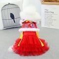 thumbnail image 6 of Chinese Style Pet Skirt - Keep Warmth Soft Texture Mesh Wedding Dress - Pet Dogs Cats - Spring Festival, 6 of 8