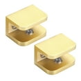 thumbnail image 1 of 2Pc Glass Shelf Support Clamp Brackets Clip Gold Shelves 8Mm-12Mm L, 1 of 10
