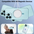 thumbnail image 2 of Magnetic case for iPhone 11 Pro Phone Case for Women, Matte Luxury Soft Metal Gloss Design with Camera Protective Film [Compatible with Magsafe] for iPhone 11 Pro 6.1"-Blue, 2 of 12
