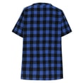thumbnail image 6 of LEWKW Casual Outfits for Women 2 Piece Plaid Sets Button Down Shirt & Shorts Summer Lounge Wear Buffalo Check Loose Fit Matching Pajamas, 6 of 7