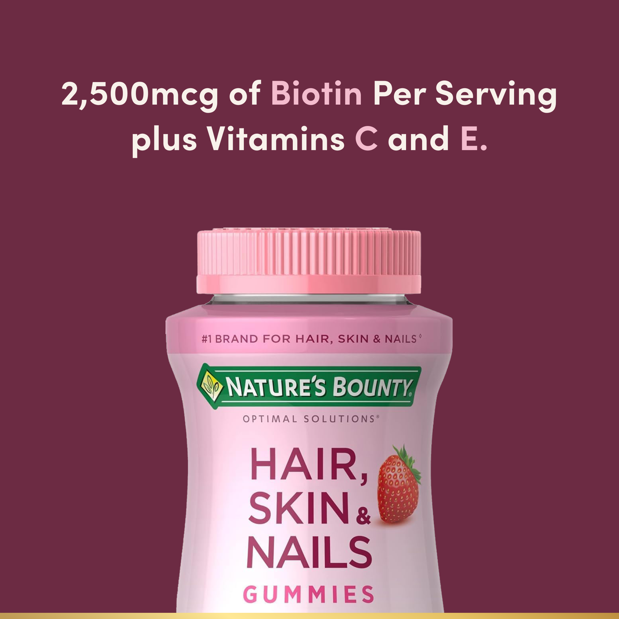 Nature's Bounty Hair Skin Nails Gummies Strawberry photo 4