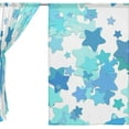 thumbnail image 3 of Coolnut Blue Stars Pattern Semi Sheer Curtains Window Voile Drapes Panels Treatment-55x78in for Living Room Bedroom Kids Room2 Pieces, 3 of 4