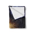 thumbnail image 2 of Galaxy Soft Flannel Fleece Throw Blanket, Maya Calendar with Outer Space Background with Earth Astral Meteor View, Cozy Plush for Indoor and Outdoor Use, 50" x 70", Blue Yellow, by Ambesonne, 2 of 6
