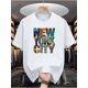 thumbnail image 2 of New York City Print Men's T-Shirt - Casual & Comfortable Summer Tee with Unique Graphic Design, Machine Washable, 2 of 6