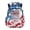 American Flag Bow, variant on Blue Glitter Bow Football Bookbag for Kids Girls Primary School Lightweight 17 Inch Backpack with Side Pockets Kids Rucksack Daypack Children Back to School Gifts