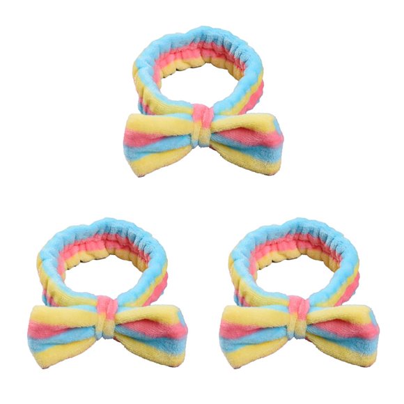 Minnieouse Diademas Lazo Nudo Estiramiento Suavidad Adornos de franela Accesorios para el cabello Diadema para de cara Sporting iris raya Type1 NO1 Minnieouse CBP376849