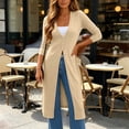 thumbnail image 2 of Long Cardigan Lightweight Knit Dusters Coat V Neck Button Up Sweater Dress Fall Outfits Women S, 2 of 4