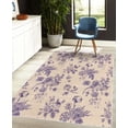 thumbnail image 4 of Botanical Decorative Rug, Vintage Floral Pattern Victorian Classic Royal Inspired Plants Modern Art, Quality Carpet for Bedroom Dorm and Living Room, 6 Sizes, Dark Lavender, by Ambesonne, 4 of 4