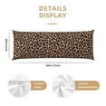 thumbnail image 3 of Body Pillow Cover - Brown leopard print A Soft Body Pillow Cover with Zipper, Comfort Body Pillow Pillowcase, Body Pillow Case Cover 20 x 54, 3 of 7