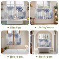thumbnail image 6 of Blue White Kitchen Curtains, Abstract Grey Chrysanthemum Flower Floral Light Filtering Window Curtain Panels, 2Pcs Rod Pocket Window Treatments Set for RV Dining Room Study Room 42x54 Inches, 6 of 9