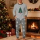 thumbnail image 1 of Pijama navideño para hombre, blusa y pantalones con estampado navideño a cuadros., 1 of 5