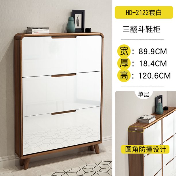 KMSC-Zapatero de madera de gran capacidad, armario ultrafino de punta estrecha, estilo cubo, sencillo y moderno, mueble para el hogar