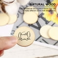 thumbnail image 2 of 100pcs Unfinished Wood Circles 32mm Wooden Discs Round Cutouts for Crafts Art Projects Home Decor and Ornaments, 2 of 8