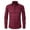 Wine, variant on KXDMNE Mens Slim Fit Stretch Dress Shirt - Long Sleeve Lightweight Polyester Button Down Formal Workwear Shirt for Autumn, Hot Pink, L