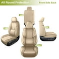 thumbnail image 6 of AQBDDBQ Front Seat Covers Custom for Honda Fit 2007-2020 Breathable Comfort Leather Seat Covers Car Seat Protector Beige,Front Set(2 Seats), 6 of 10