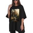 thumbnail image 4 of Plus Size Shirt for Women Black Tops for Women Short Sleeves Shirt for Women Castle T Shirt Oversized Shirt for Women S, 4 of 5
