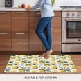 thumbnail image 5 of Yellow Lemon Door Mat&nbsp;Indoor Outdoor Entrance, Non Slip Small Rug for Kitchen Bathroom Entryway Rug, Tropical Green Leaf Pink Floral Fruit Washable Doormat Floor Mat 16x24 Inch, 5 of 8