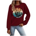 thumbnail image 1 of TINZ Sweat à Capuche Décontracté pour Femmes, Col Rond, Imprimé Animal, Veste Festive pour Adolescentes, 1 of 3