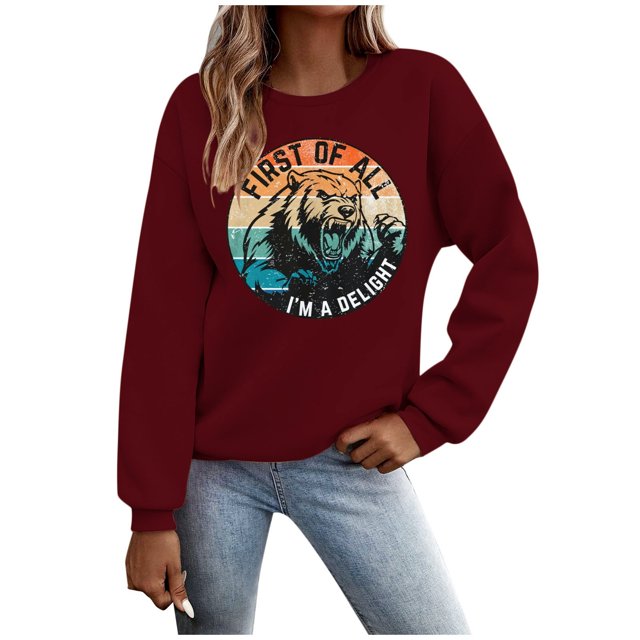 TINZ Sweat à Capuche Décontracté pour Femmes, Col Rond, Imprimé Animal, Veste Festive pour Adolescentes