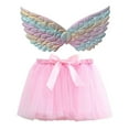 thumbnail image 4 of MEZZALL Toddler Kids Girls Ballet Skirts Birthday Holiday Party Dance Skirt With Wing Outfits Relaxed Fit Baby Wear, 4 of 4