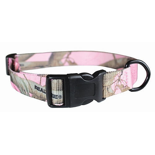 Realtree Pink Camo Nylon Dog Collar Small