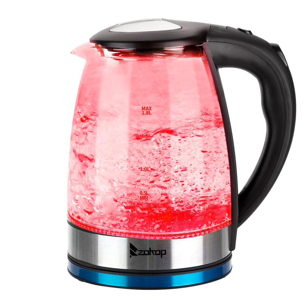 1500W 1.8L Electric Kettle Water Heater, Glass Tea, Coffee Pot, Auto  Shut-Off - Bed Bath & Beyond - 32613934
