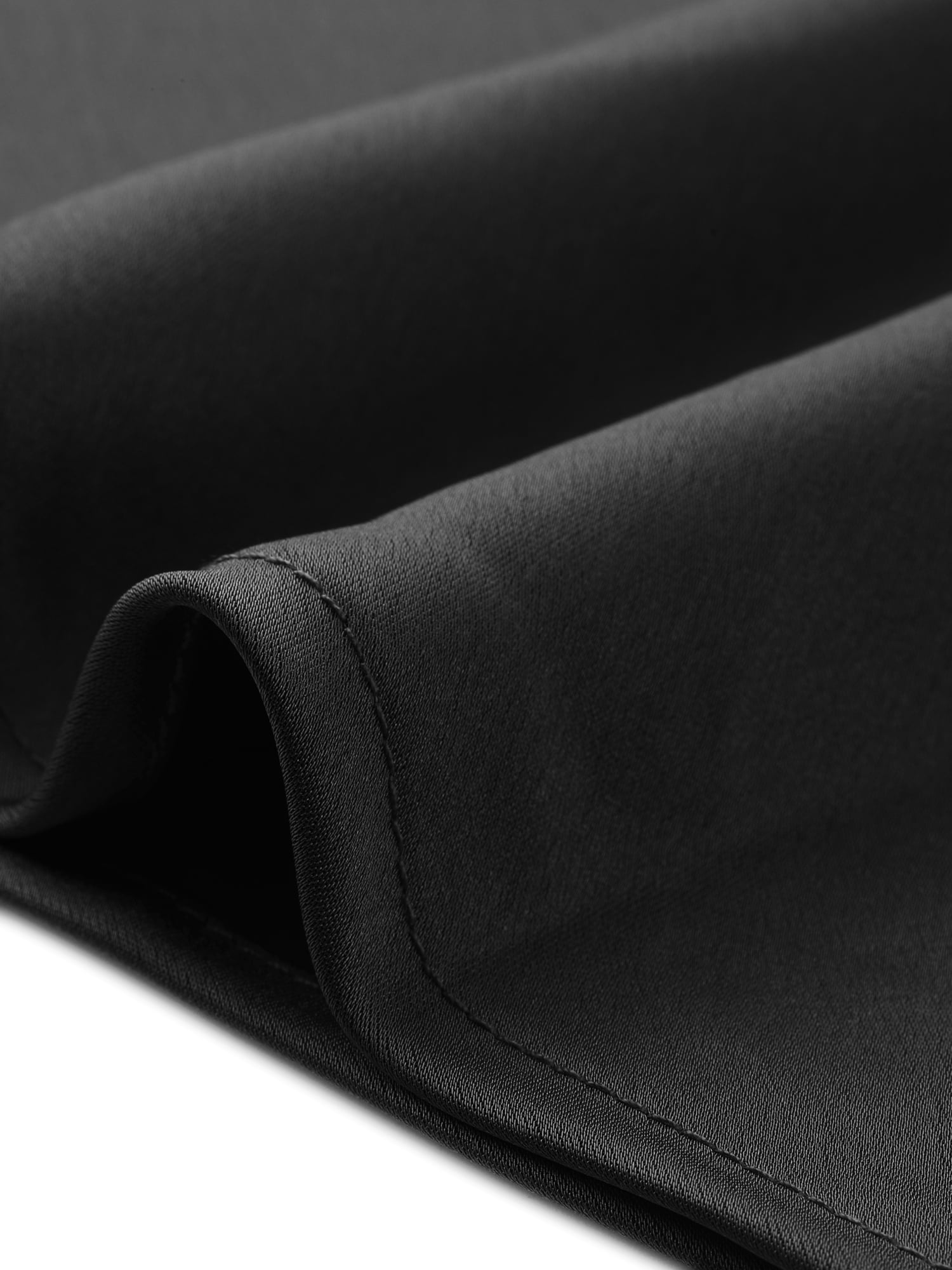 DARING DIVA Women's Satin High Waist Elastic Waist Split A Line Midi Skirts M Black
