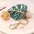 thumbnail image 4 of SHAR Leaf Shape Metal Keychain with Hollow Leaf Design - Green Gold Pendant for Symbolizing Friendship and Gifting to Friends, 4 of 4