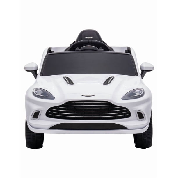 PINGÜE® Montable Eléctrico para Niños| Aston Martin® DBX 707 Licencia Oficial | Control Remoto 2.4Ghz | Bateria 12V 4.5AH | USB Música Radio Luz LED | 2 Motor 390| WHITE