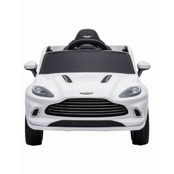 PINGÜE® Montable Eléctrico para Niños| Aston Martin® DBX 707 Licencia Oficial | Control Remoto 2.4Ghz | Bateria 12V 4.5AH | USB Música Radio Luz LED | 2 Motor 390| WHITE